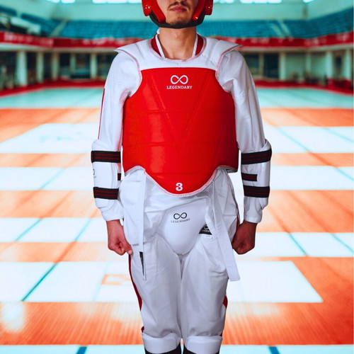 Legendary Taekwondo Set 5 Pieces Red Sizes S-XL New