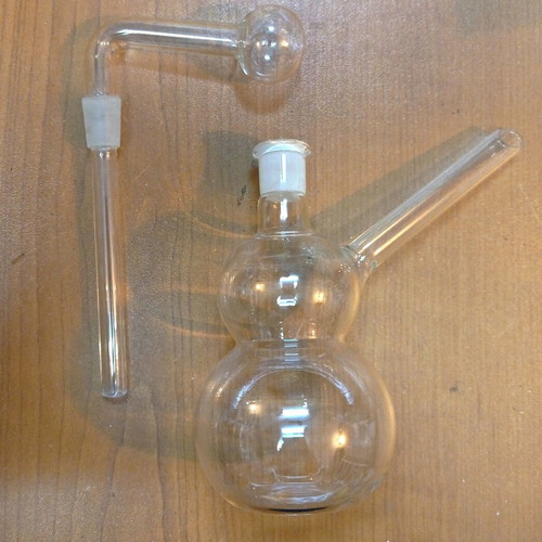 Glass bong new, height 15 cm