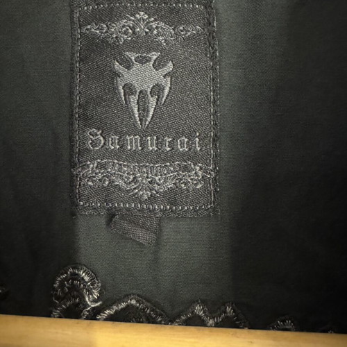 Samurai Jeans black short sleeve shirt size L like new