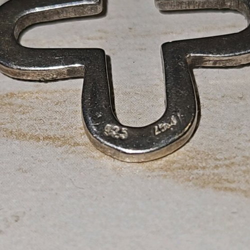 Silver 925 chain with double-sided cross vintage, like new
