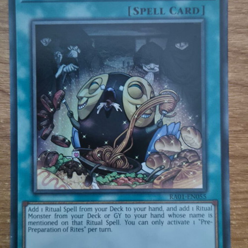 Pre-Preparation of Rites RA01 spell card near mint