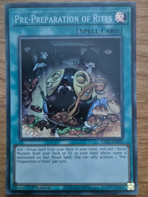 Pre-Preparation of Rites RA01 spell card near mint