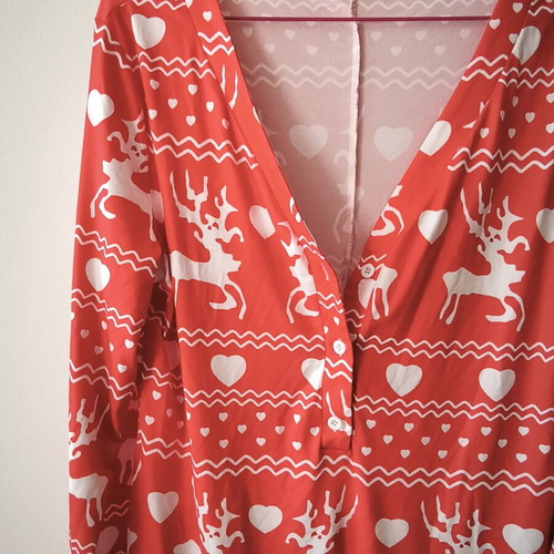 Shein women's jumpsuit new, white and red, size XL