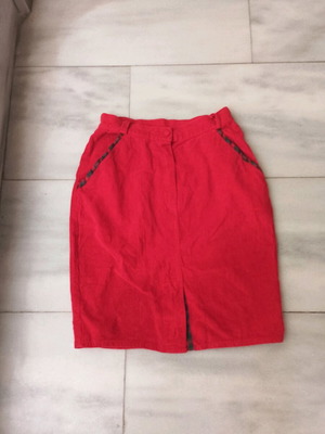 Corduroy skirt new, red