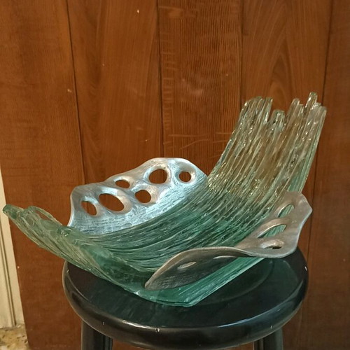 Glass decorative artwork handmade, like new
