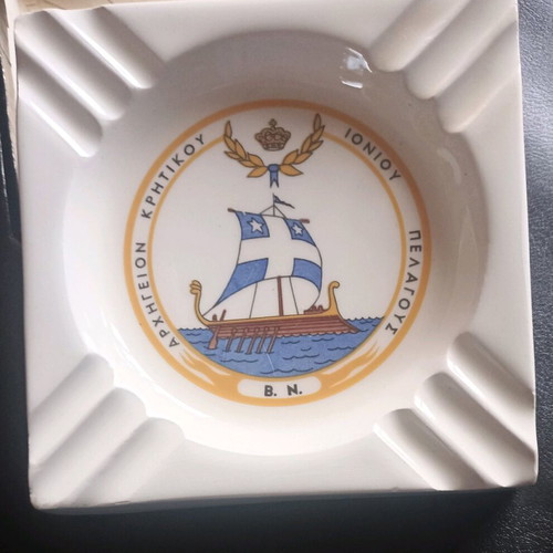 Ceramic porcelain ashtray collectible Royal Navy like new