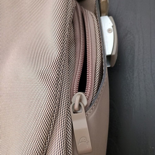 Piquadro professional bag used, beige and gray