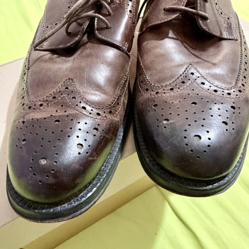 Clarks men's casual leather shoes, brown, size 44