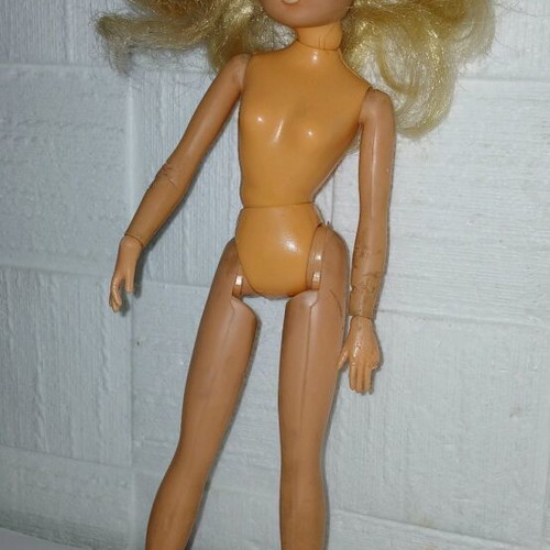 Sindy Pedigree doll used with dress, shoes, hat, and stand