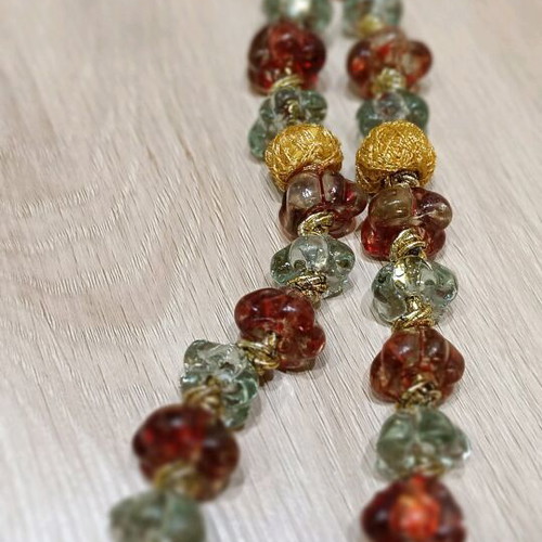 Set of two glass worry beads used