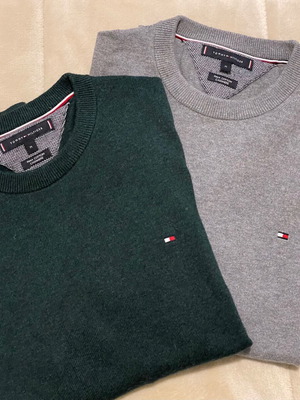 Tommy Hilfiger medium knitwear like new, pack of 2, gray and green