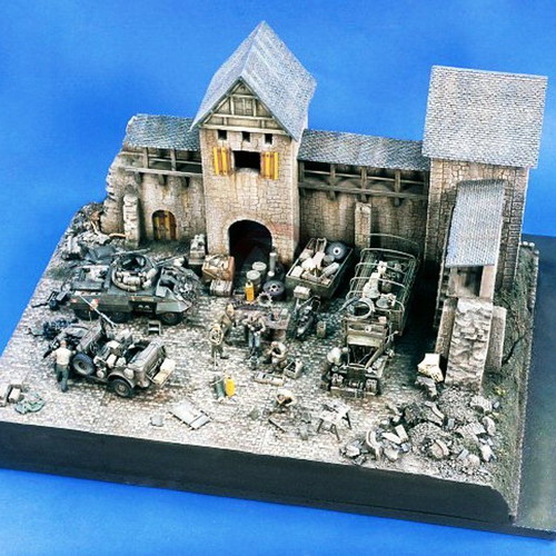 Ruined Medieval Castle 1 1/35 scale new, synthetic plaster and resin