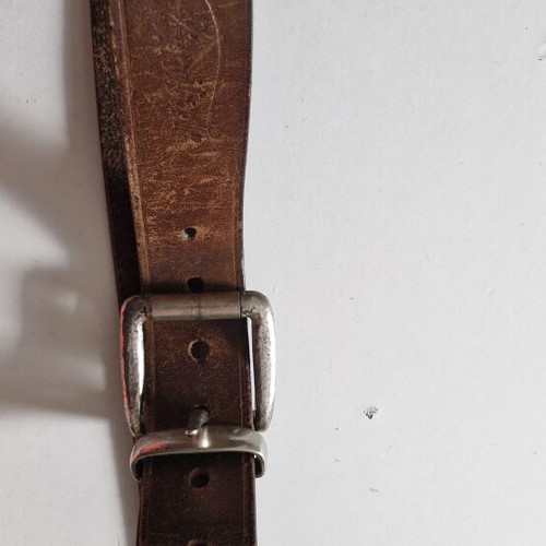 Vintage Unlimited leather belt size 85 used, brown rustic look