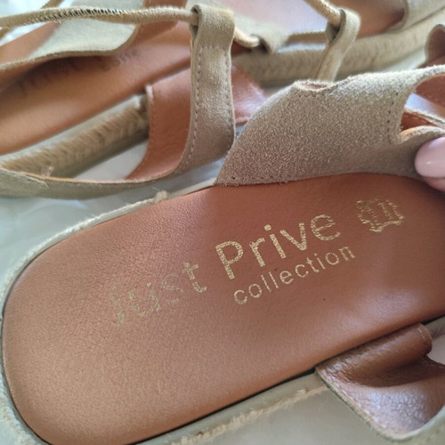 Beige suede women's sandals size 37 like new