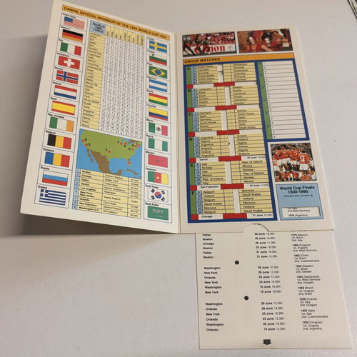 Canon World Cup 94 match schedule
