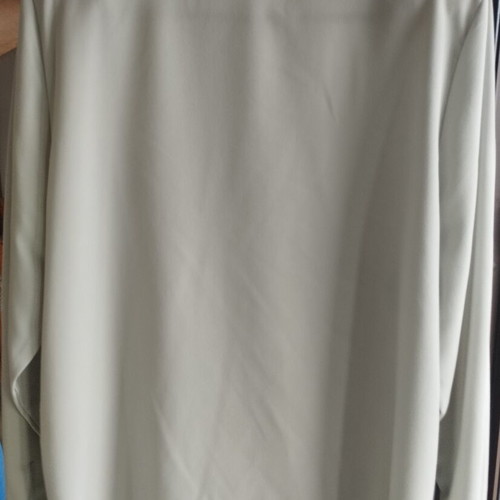 Vintage Jenny women's shirt size 2 with embroidery and shoulder pads like new, gray/off-white