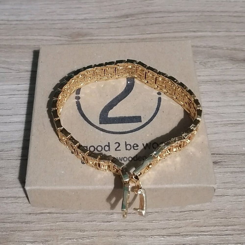 Gold-plated men's chain bracelet like new, 19 cm