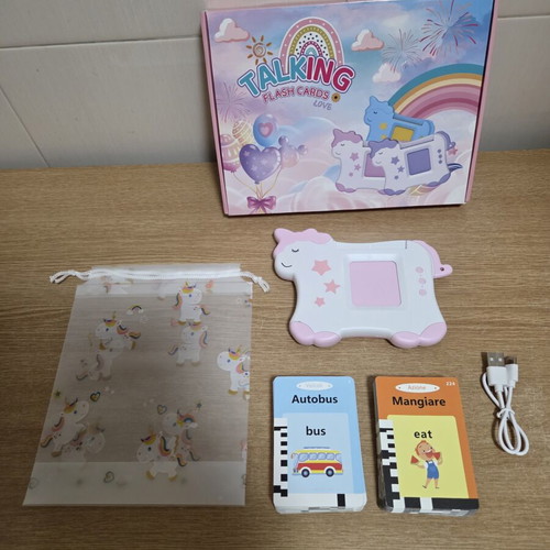Montessori Learning Machine for English Words New, Pink Unicorn