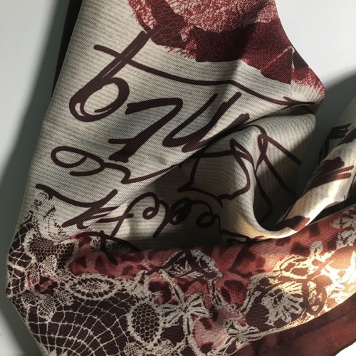 MadHat scarf new, bordeaux with patterns