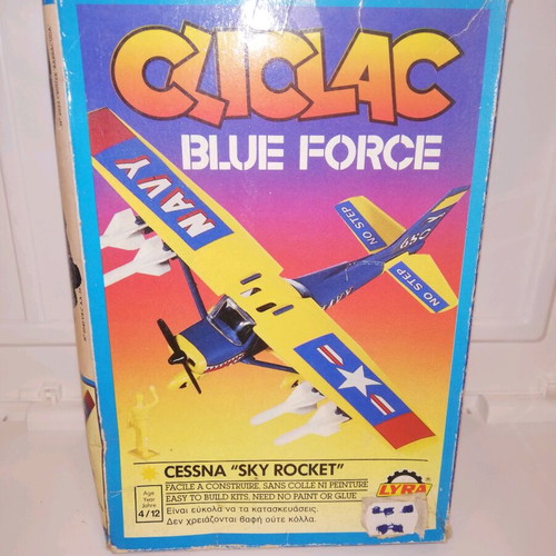 Vintage model airplane Lyra Cliclac Blue Force used