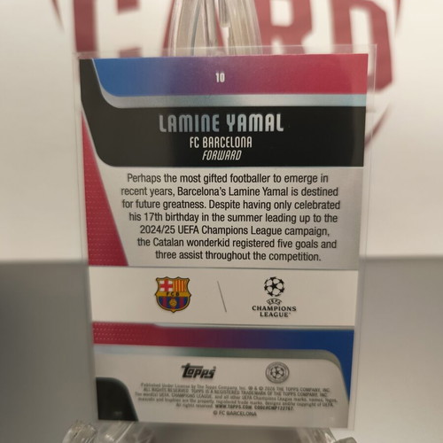 Lamine Yamal 2025-26 Topps UCL Team Of The Season sticker new