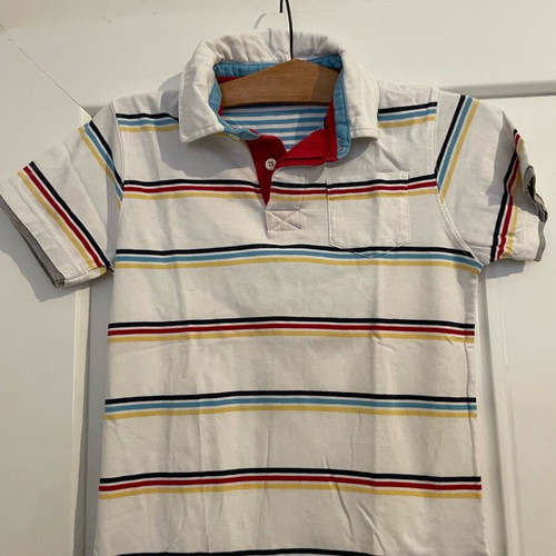 Tu Boys' Striped Polo Shirt Used, Size 7 Years