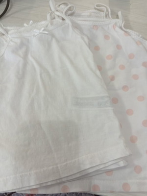 Girls' tank tops, age 3-4, pack of 5