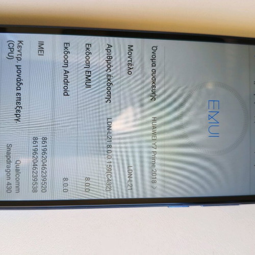Huawei Y7 Prime 2018 32GB Blue Dual Sim 4G Smartphone used
