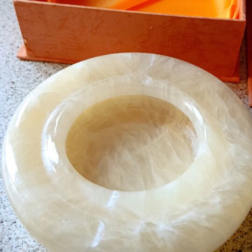 Marble ashtrays new, set of two in gift box