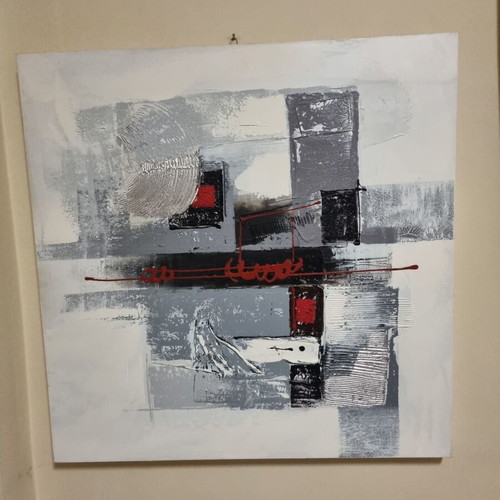 Set of 3 paintings, sizes 1×1, 0.8×0.8 and 0.7×0.7 m
