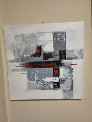 Set of 3 paintings, sizes 1×1, 0.8×0.8 and 0.7×0.7 m