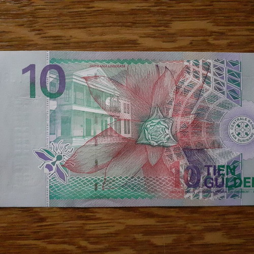 Suriname 10 Dollars 2000 banknote new