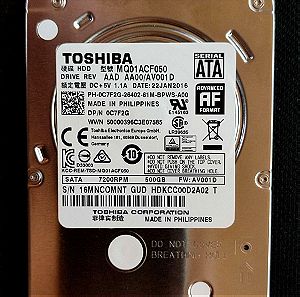 HDD Toshiba 500GB 2.5"