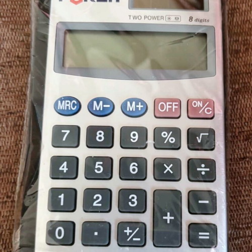 Förch 8-Digit Calculator Solar and Battery Powered New