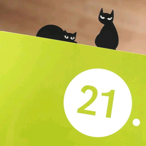 Cat bookmarks new, set of 2 pieces