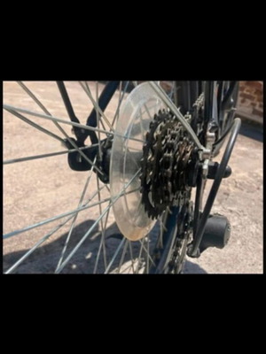 Folding city bicycle like new, black, women's