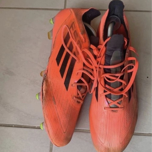 Adidas F50 football shoes used, size 45.5, red and orange