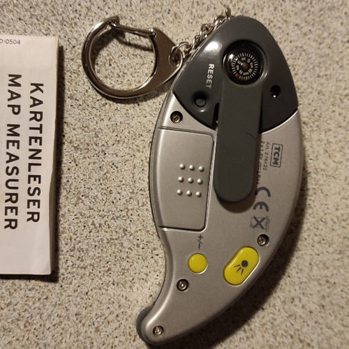 Digital map measurer new with compass for map use