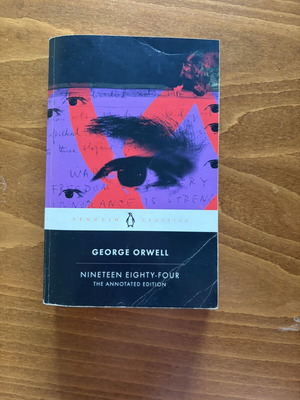 Nineteen Eighty-Four by George Orwell used, cover damaged