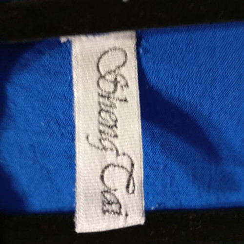 Cardigan-Shirt With Short Sleeve Used, White And Blue