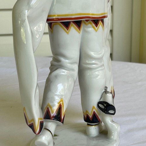 Pierrot figurine used Art Deco Rosenthal porcelain 1926