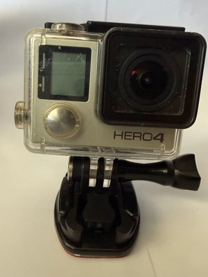 GoPro Hero4 silver used with remote control and accessories