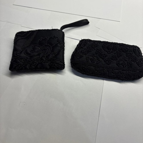 Handbags used, black, set of 2 pieces