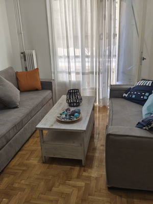 Two velvet sofas like new, three-seater and two-seater, gray and blue-green