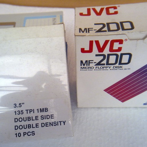 JVC Verbatim Sony 3.5" double side double density floppy disks, box of 10