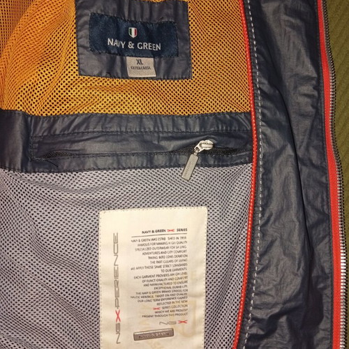 Windbreaker jacket Navy & Green XL like new