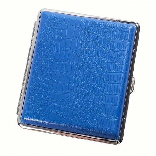 Cigarette case for 20 blue cigarettes with leatherette lining new