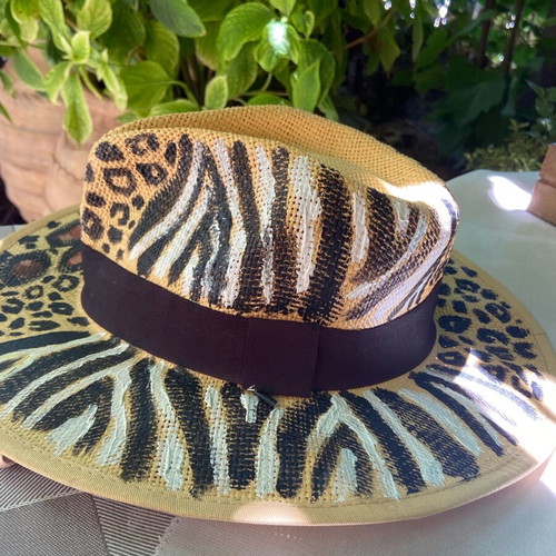 Painted hat new, one size