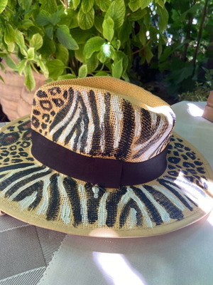 Painted hat new, one size