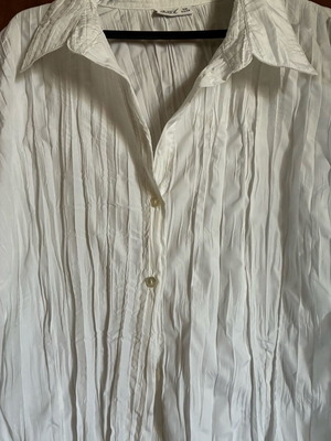 Women's White Shirt 5XL New, Cool Wrinkled Fabric